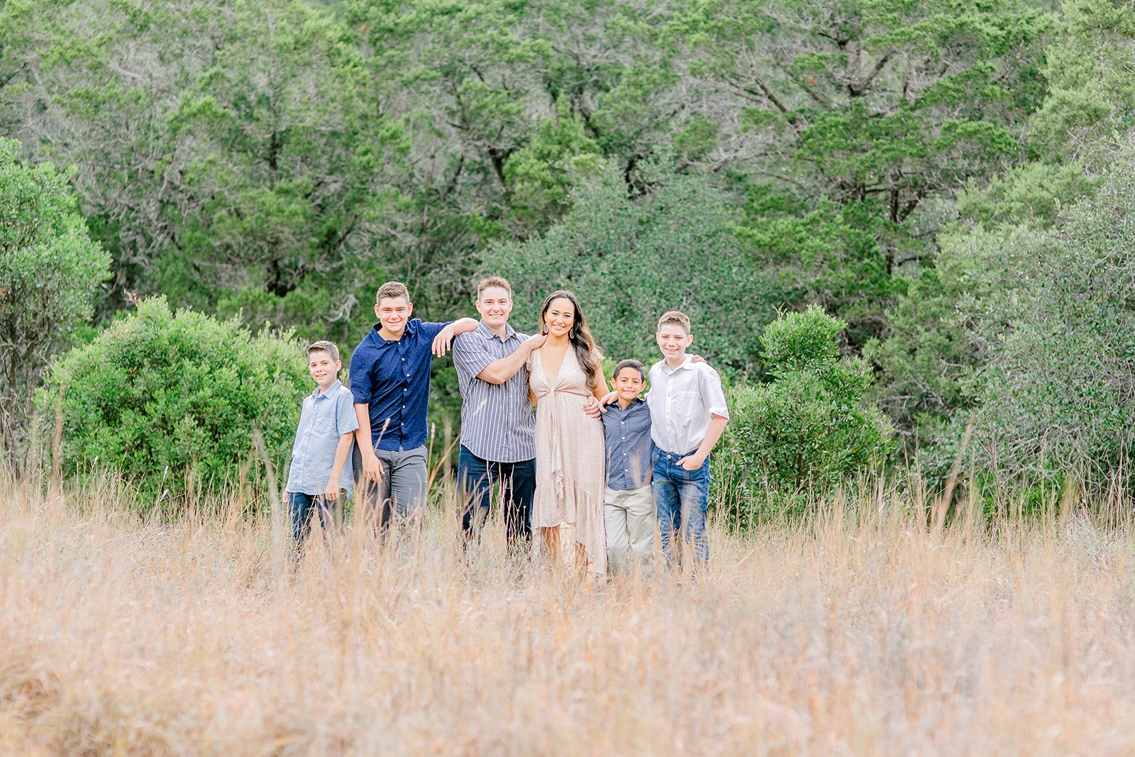 Dr. Ashley Smith, Krystal Smith and their four sons in 2019, the early years of Next Level Orthodontics